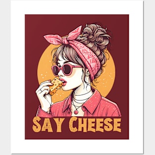 Cheese woman Posters and Art